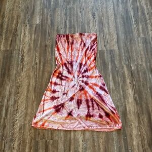 tie dye maxi skirt